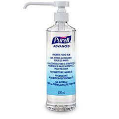 Gel pentru dezinfectarea igienică a mâinilor PURELL® Advanced, flacon rotund cu pompiță 500mL