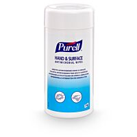 PURELL® Hand & Surface Antimicrobial Wipes, 100 Count Canister